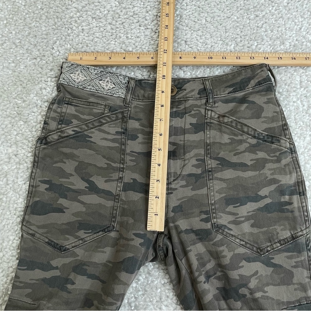 Anthropologie Mavis Pants Camo Utility Lace Feminine Military Sz 27 - Picture 8 of 9